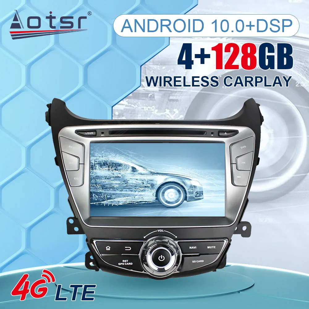 

128G PX6 Car radio Android 10.0 For Hyundai Elantra Avante I35 2011 - 2016 AutoRadio GPS Multimedia Player Navi Stereo Head Unit