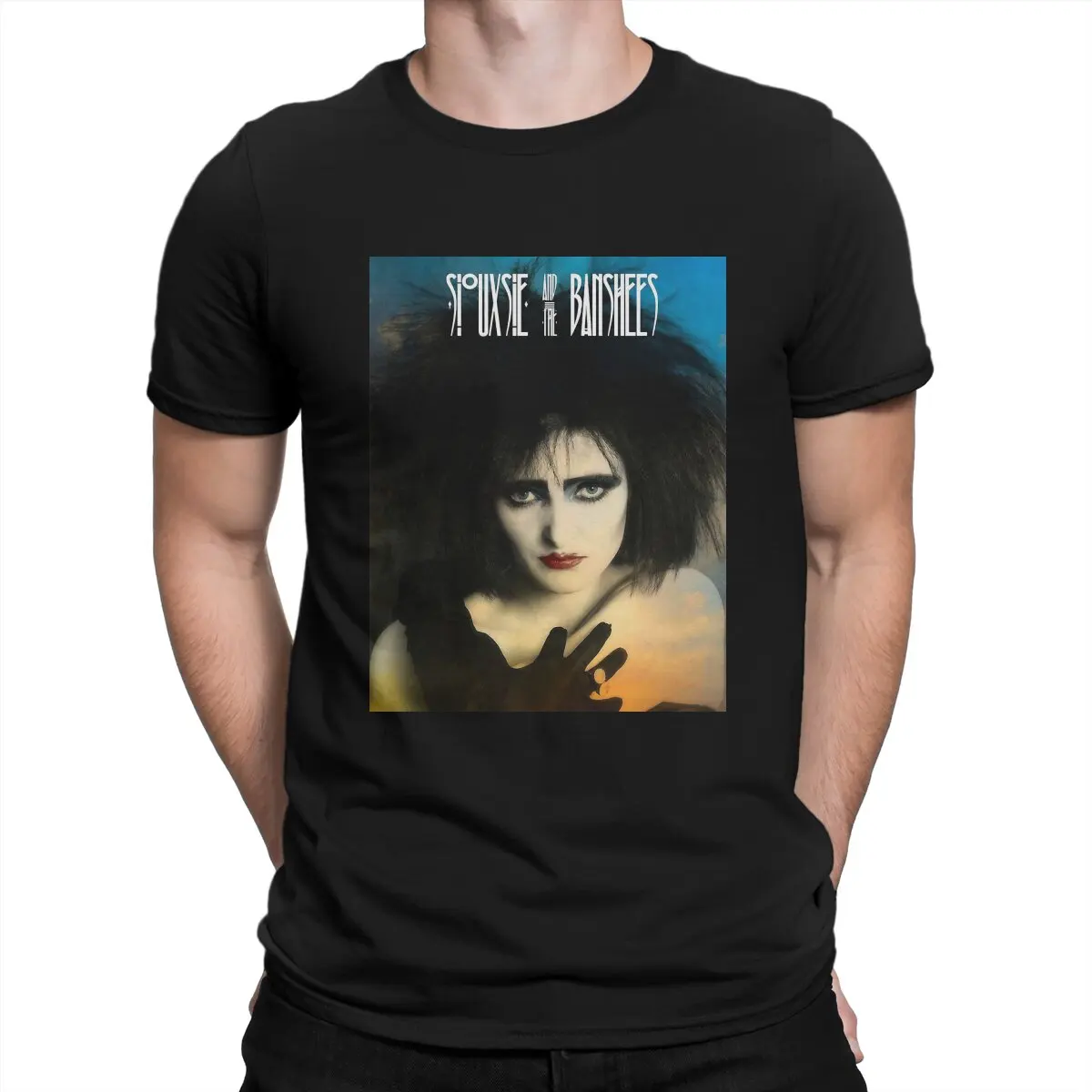 Novelty One Of The Representatives Of Gothic Music T-Shirts Men Collar Pure Cotton Siouxsie And The Banshees Short