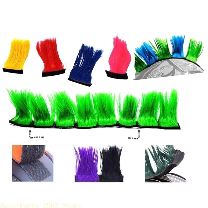 

Helmet Decoration for Motorcycle E-Bike Scooter Helmet Hair Accessories Stickers Hair Patches Hairpiece