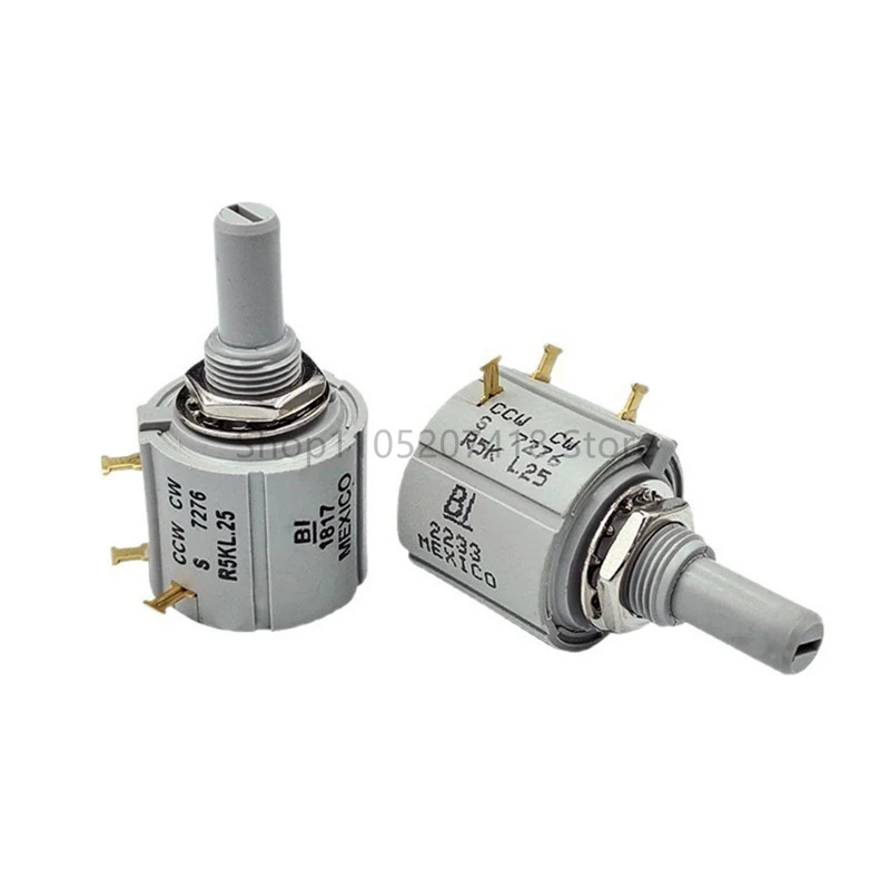 1PCS Multi-coil Wire Wound Potentiometer S7286 R1K R2K R5K R10K L.25 Ten-Turn CCW CW S 7276 R1K 2K 5K 10K 20K 50K 100K 100R 500R