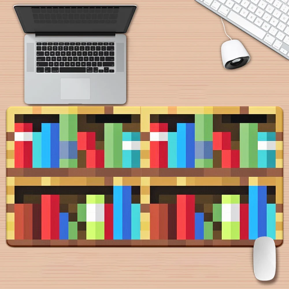Vibrant Colorful Pixel Art Office Mat Large Mouse Pad Rubber Anti-Slip Desk Pad Edge Locking Gaming Mats PC Accessorie