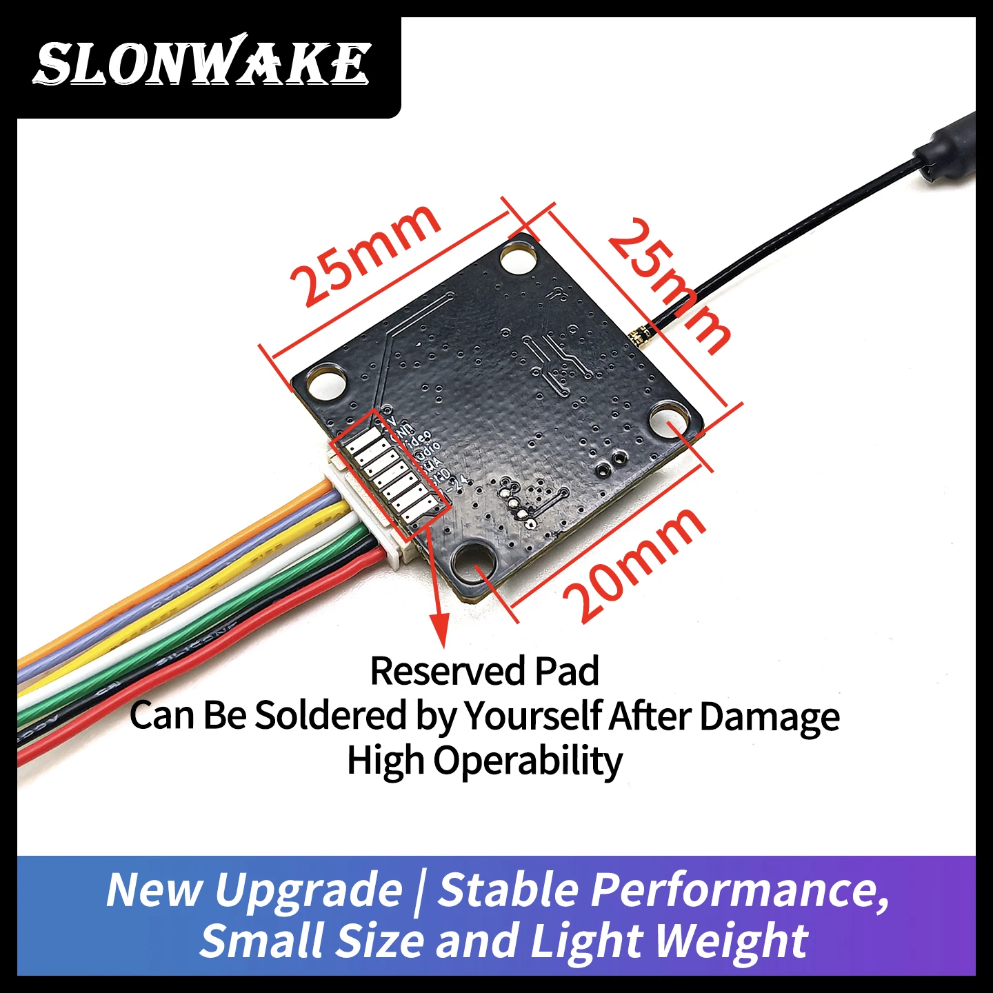 SLONWAKE 5.8G 48CH 600mw Trasmettitore video wireless e fotocamera 1000TVL per fotografia aerea RC FPV