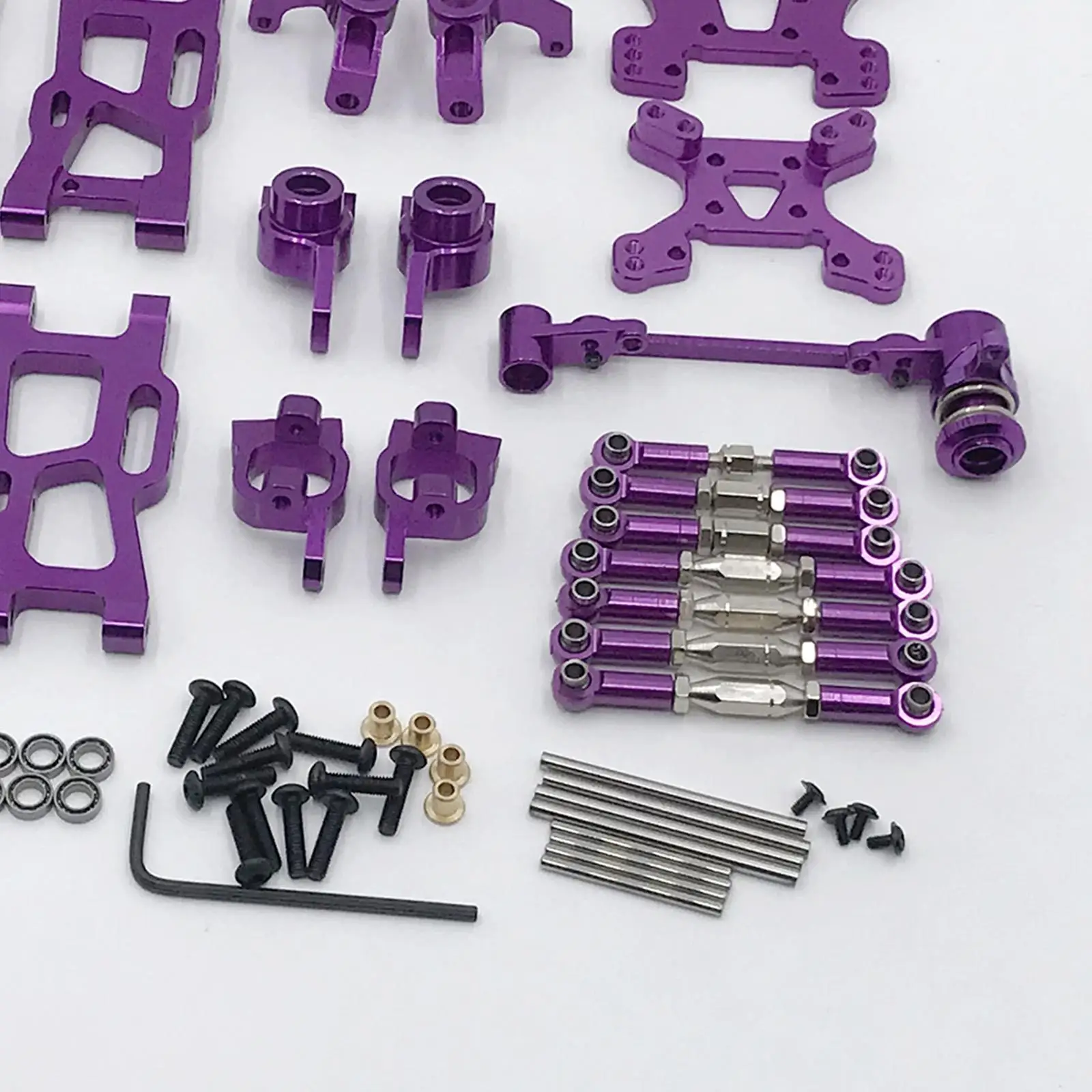 

Metal Upgrade Part Kits :12 1:14 RC Truck Pull Rod Front/Rear Shock Mounts Accs