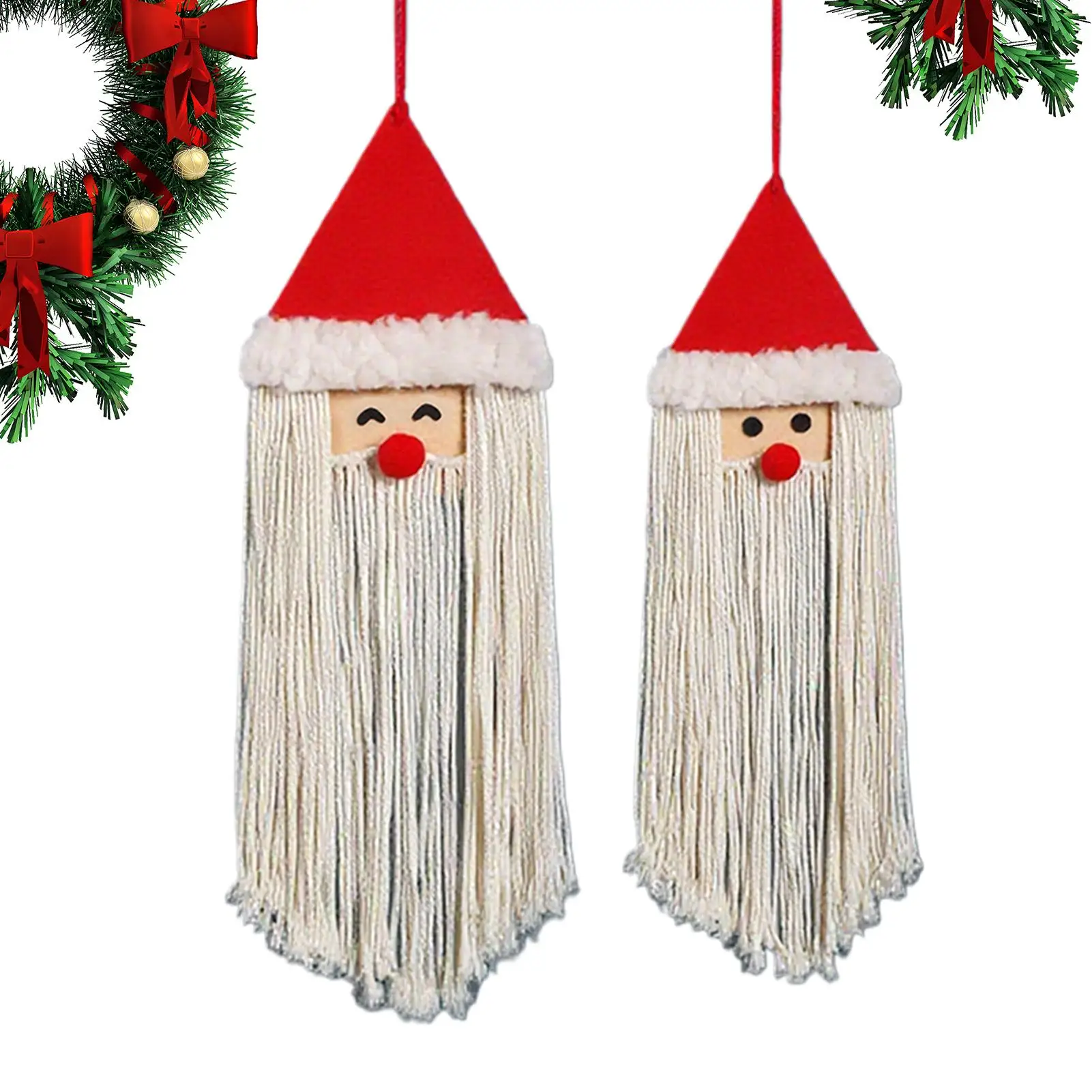 

Настенный декор в стиле макраме, рождественские украшения современного искусства, 2-х предметный гобелен в стиле бохо для дома, гостиной, спальни, квартиры, общежития, детской комнаты