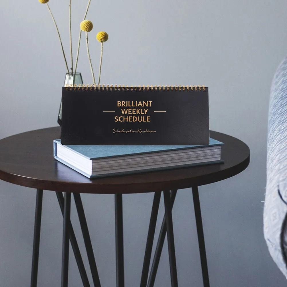 

2Pcs Weekly Planner Notepad Wear-Resistant Schedule Notebook Portable Daily Organizer Academic Office Travel Journal Notebook