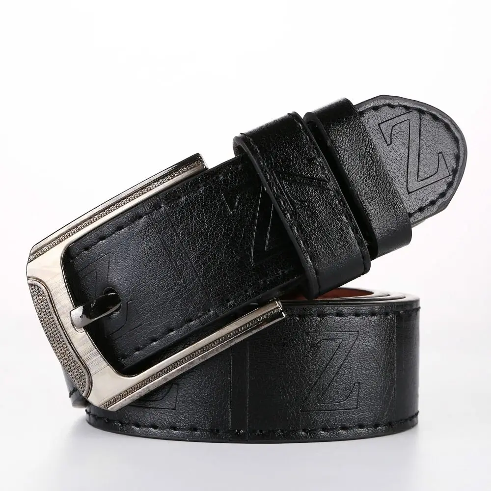 Retro Luxury Design Business Leather Belt Casual Trendy Waist Strap Versatile Jeans Belt