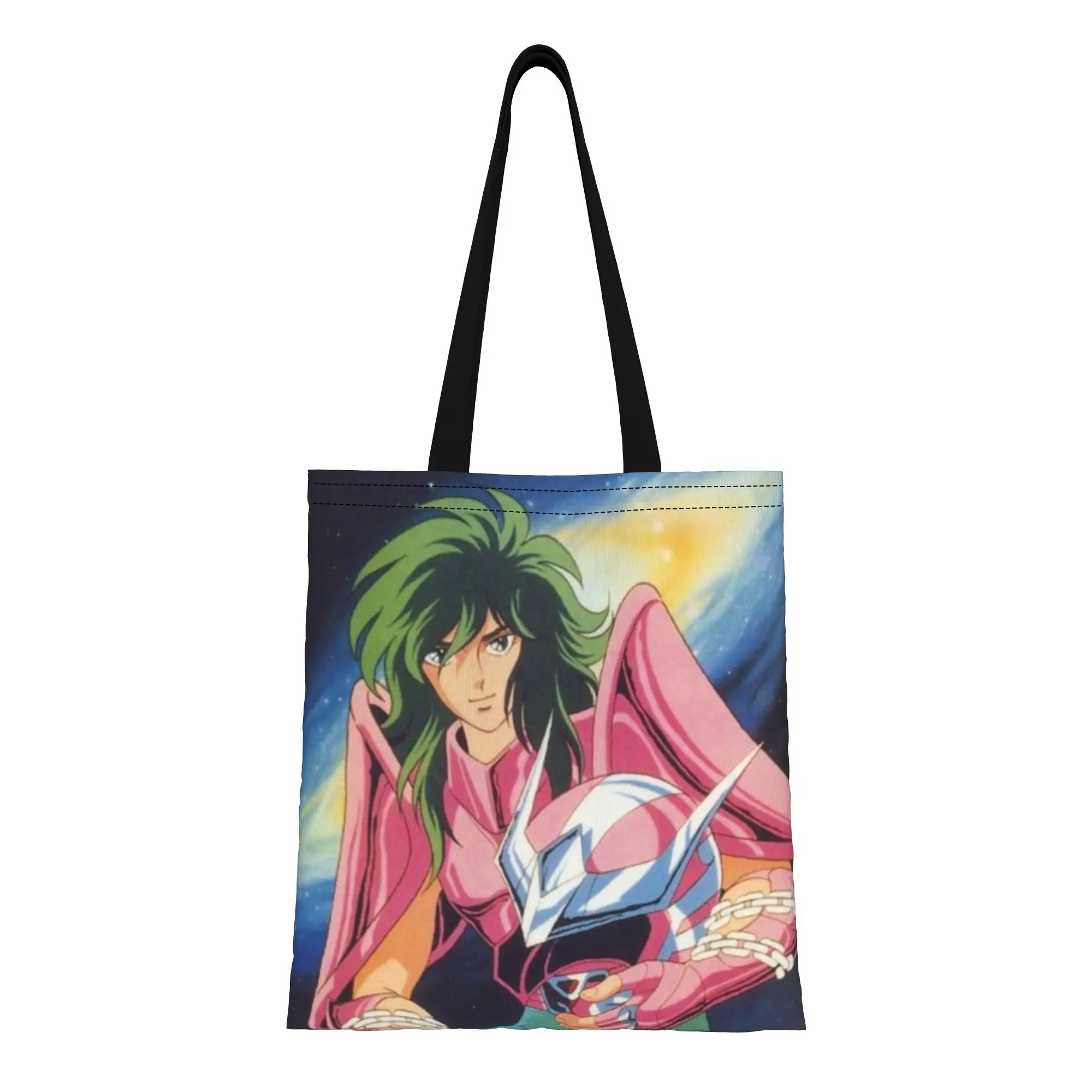 Back to school season Shun (3) Saint Seiya Canvas Tote Bag Perfect for Shopping Women's Top-Handle Bags