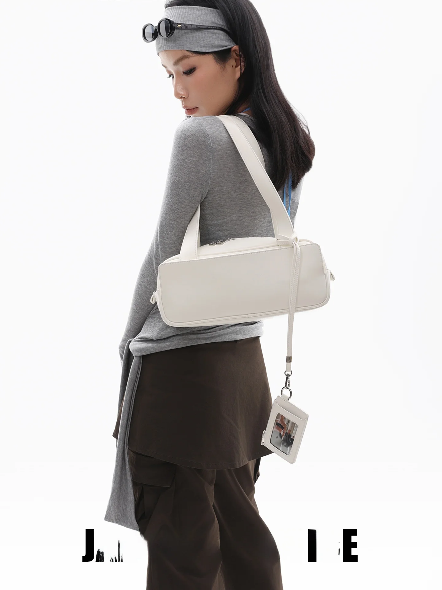 Original Cold Sensation Small Kangaroo Bag Boston Bag Pillow Square Bag Underarm Bag Fashion Trend Polyester  Double Strap