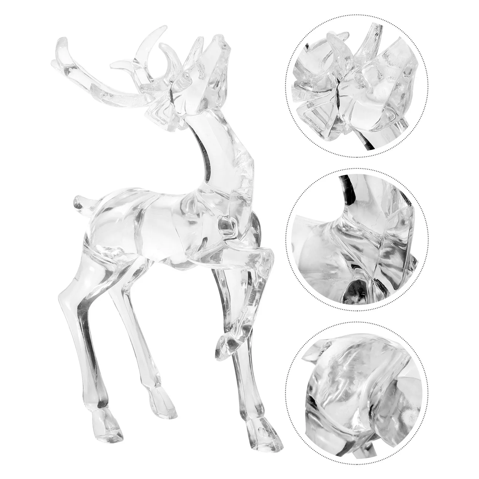 

2Pcs Christmas Deer Figurines Reindeer Decorations Exquisite Details Home Office Table Top Decorations Gift Christmas Decor