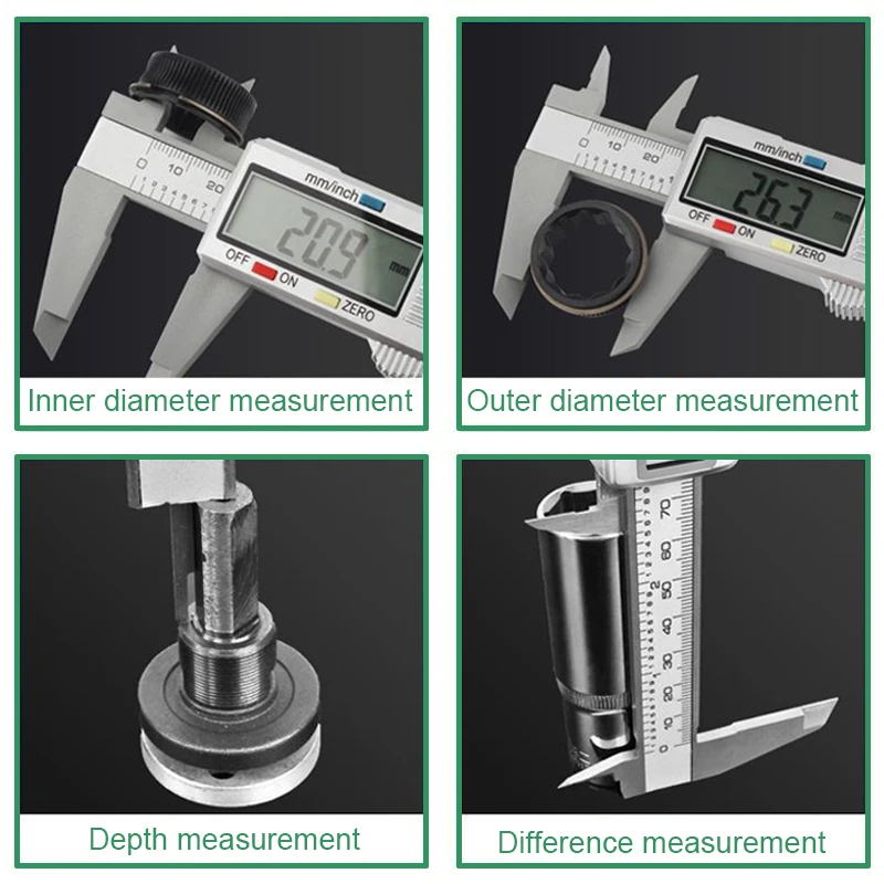 Digital Caliper 6 inch LCD Electronic Vernier Caliper 0-150mm Gauge Pachometer Digital Micrometer Instrument Measuring Tools