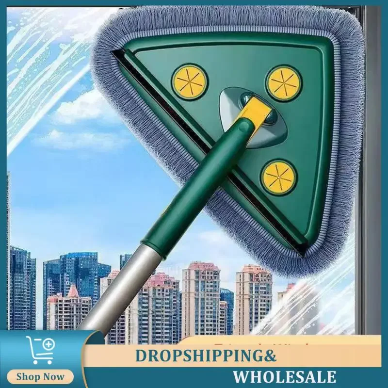 

Triangular Squeeze Cleaning Mop,360 Degree Rotatable, Telescopic Mops, Floor Cleaning, Glass, Wall, Windows, Clean For Home Tool