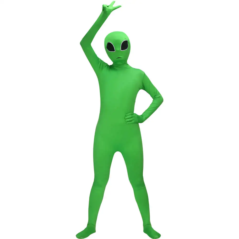 Kids Alien Halloween Costume Green ET Scary Monster Bodysuit Christmas Gifts Party Festival Stage ClothingIn Stock Takerlama