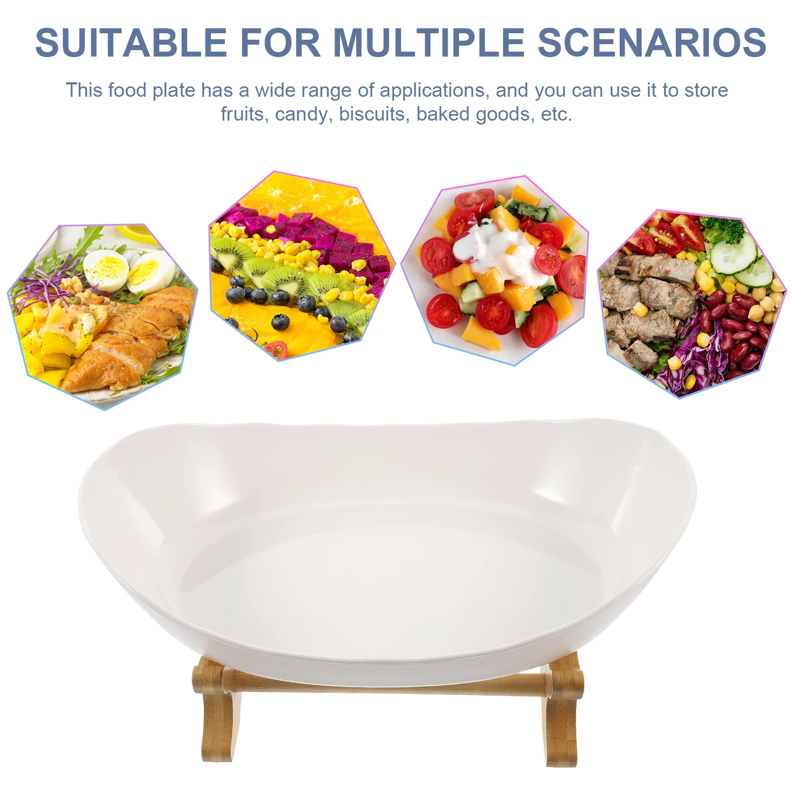 

Snack Tray Fruit Bowl Kitchen Counter Decor Large Bowls Wooden Dish Table Biscuit Cookie Storage Reliable Party Wedding
