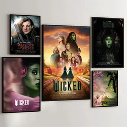 1PC Musical Wicked Movie 2024 Poster Movie Sticky Poster Retro Kraft Paper Sticker DIY Room Bar Cafe Aesthetic Art Wall Painting