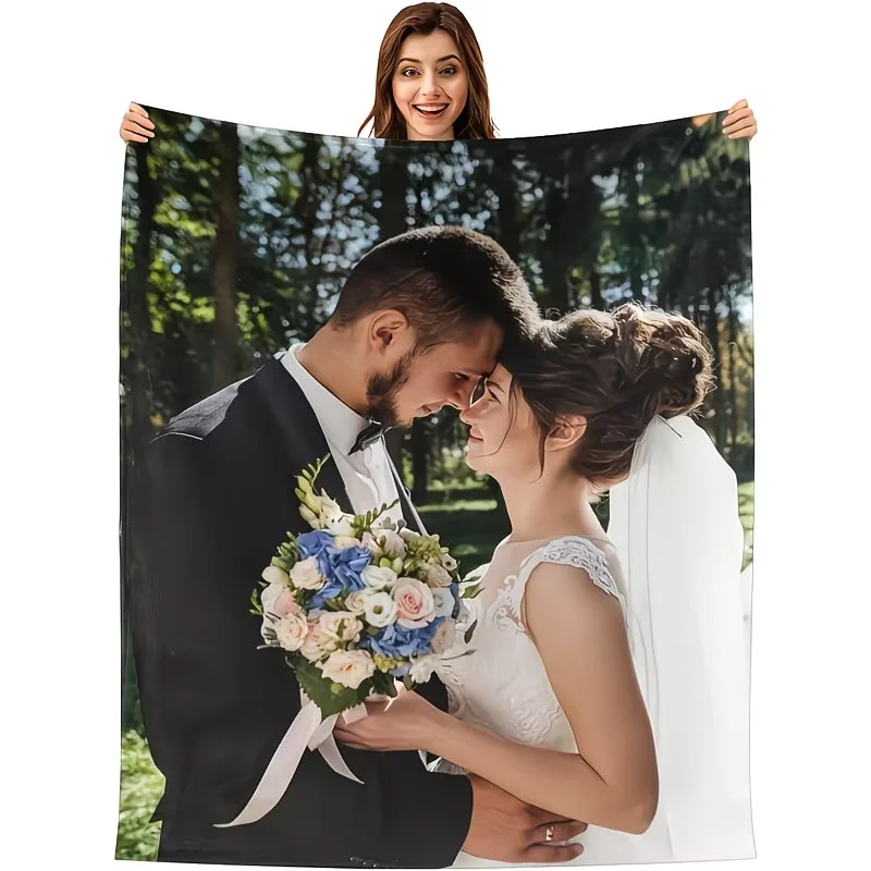 1 Personalized Custom-Printed Blanket with One Picture. A Warm and Comfortable Flannel Blanket. A Decorative Blanket That Adds C