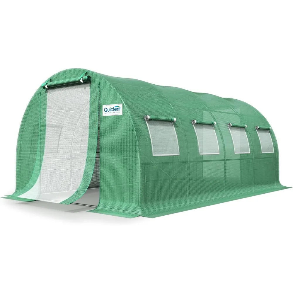 

Large Walk-in Greenhouse Outdoor, Heavy Duty Galvanized Steel Frame High Tunnel Green House