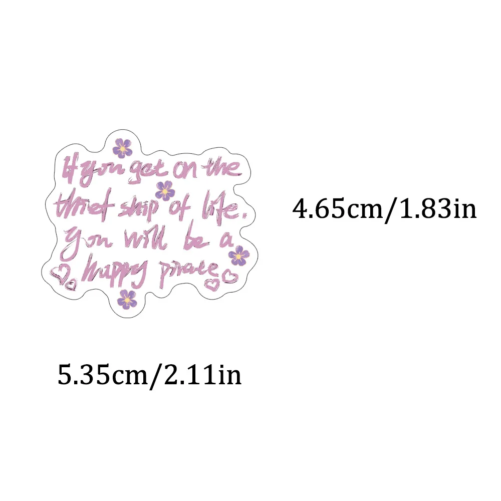 50 STKS Mooie Motiverende Engelse Zinnen Sticker Laat Je de Meer Schitteren Je Werkt de gelukker U Krijgen Creatieve Decoratie