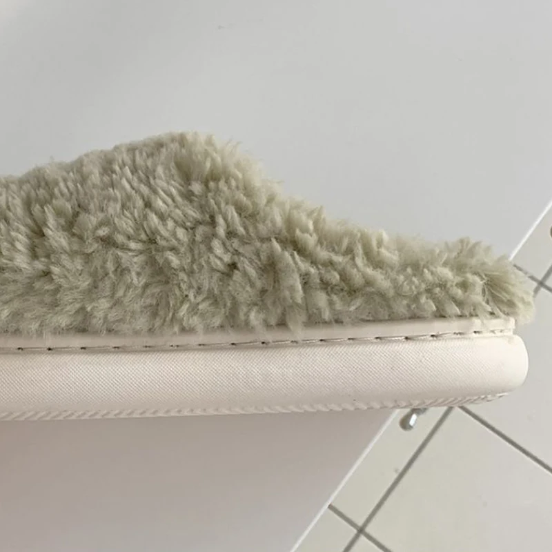 Damesslippers Anti Slip Zacht Comfort Katoenen Slippers 2024 Winter Nieuwe Baotou Verdikte Warme Pluche Schoenen Paar Schoenen