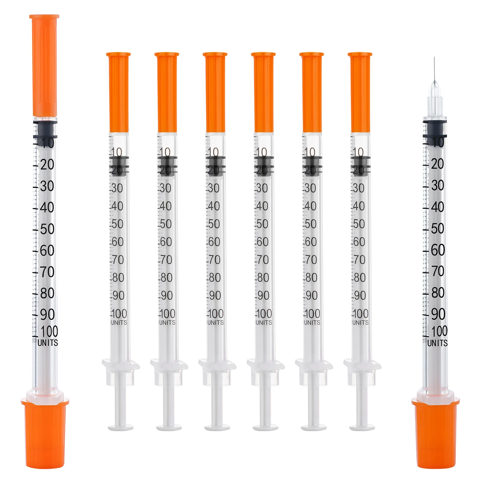 1ml/cc Insulin Syringe Disposable Syringe with Needle, Sterile Individually Packed for Pets, Lab Use