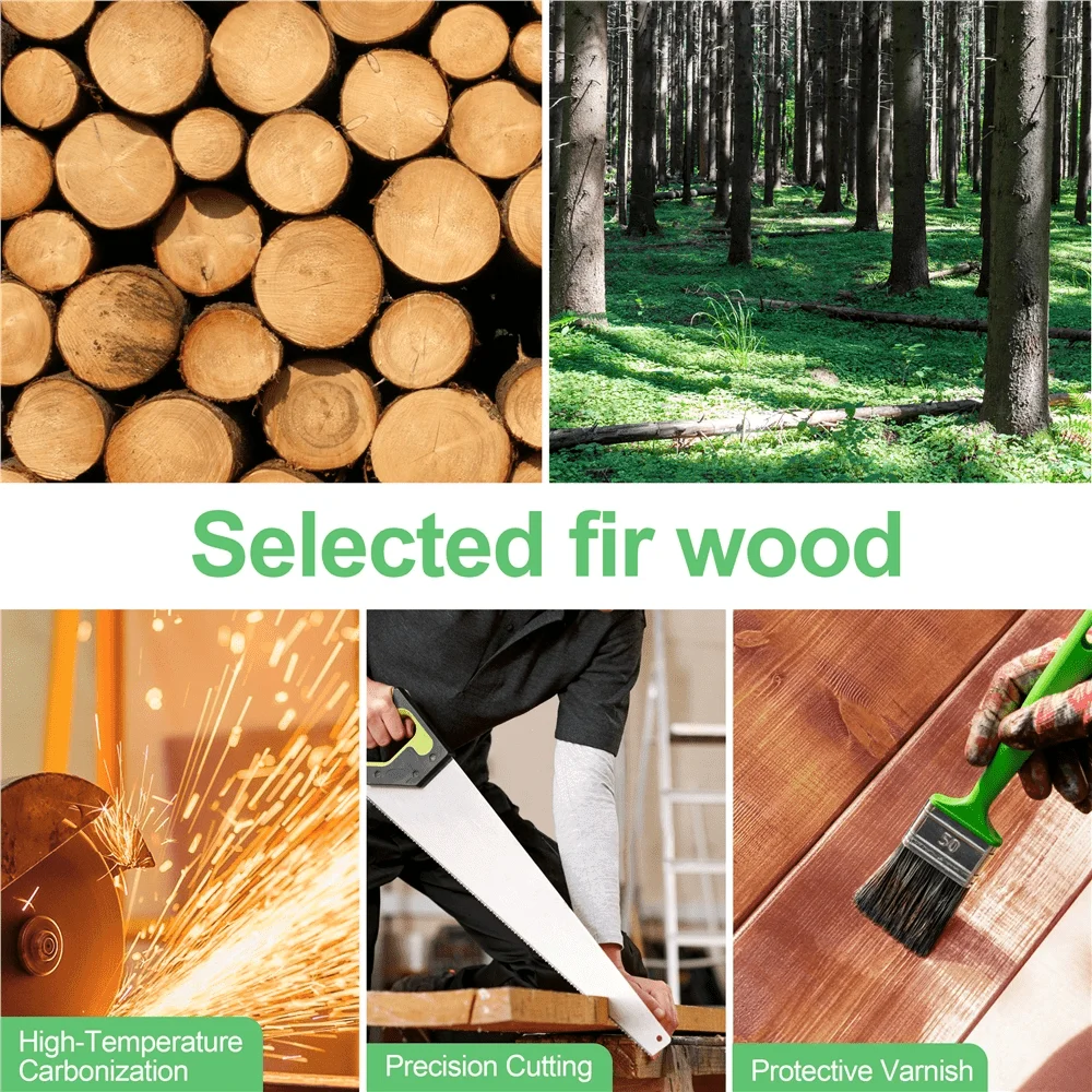 

Set Of 6 Outdoor Wooden Short Fences Garden Log Rolls Decorative No Dig Garden Edging Flexible Garden Border Landscape Border E