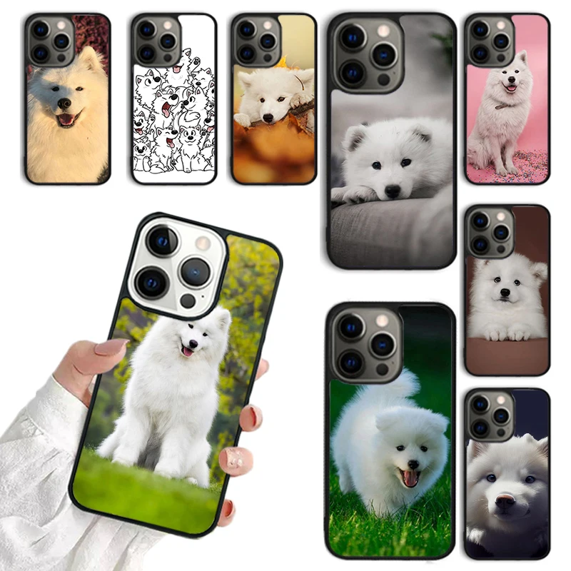 Samoyed Puppy Phone Case For iPhone 16 15 14 13 12 Mini 11 Pro Max Plus X XS Max XR Cover Shell coque