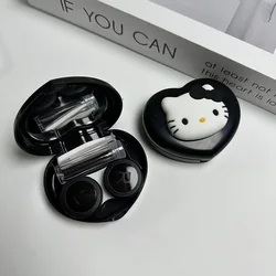 New Hello Kitty Contact Lens Case Cartoon Cute Sanrio  Kawaii Portable Contact Lens Box with Mirror Girls Travel Gifts