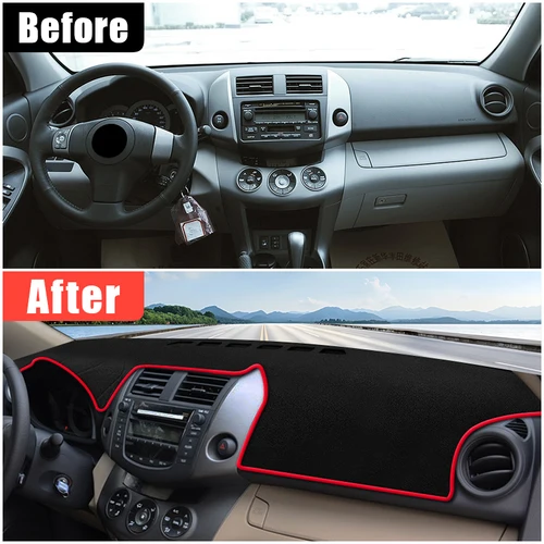 Imagen 2 del producto Para Toyota RAV4 XA30 2006 2007 2008 2009 2010 2011 2012 RAV 4 salpicadero de coche evitar cubierta de luz alfombrilla Anti-UV alfombras antideslizantes