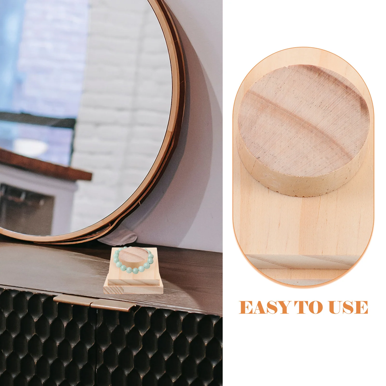 

Countertop Jewelry Display Stand Wooden Bracelet Holder Organizer for Vanity Store Jewelry Display Storage Bracelet Holder