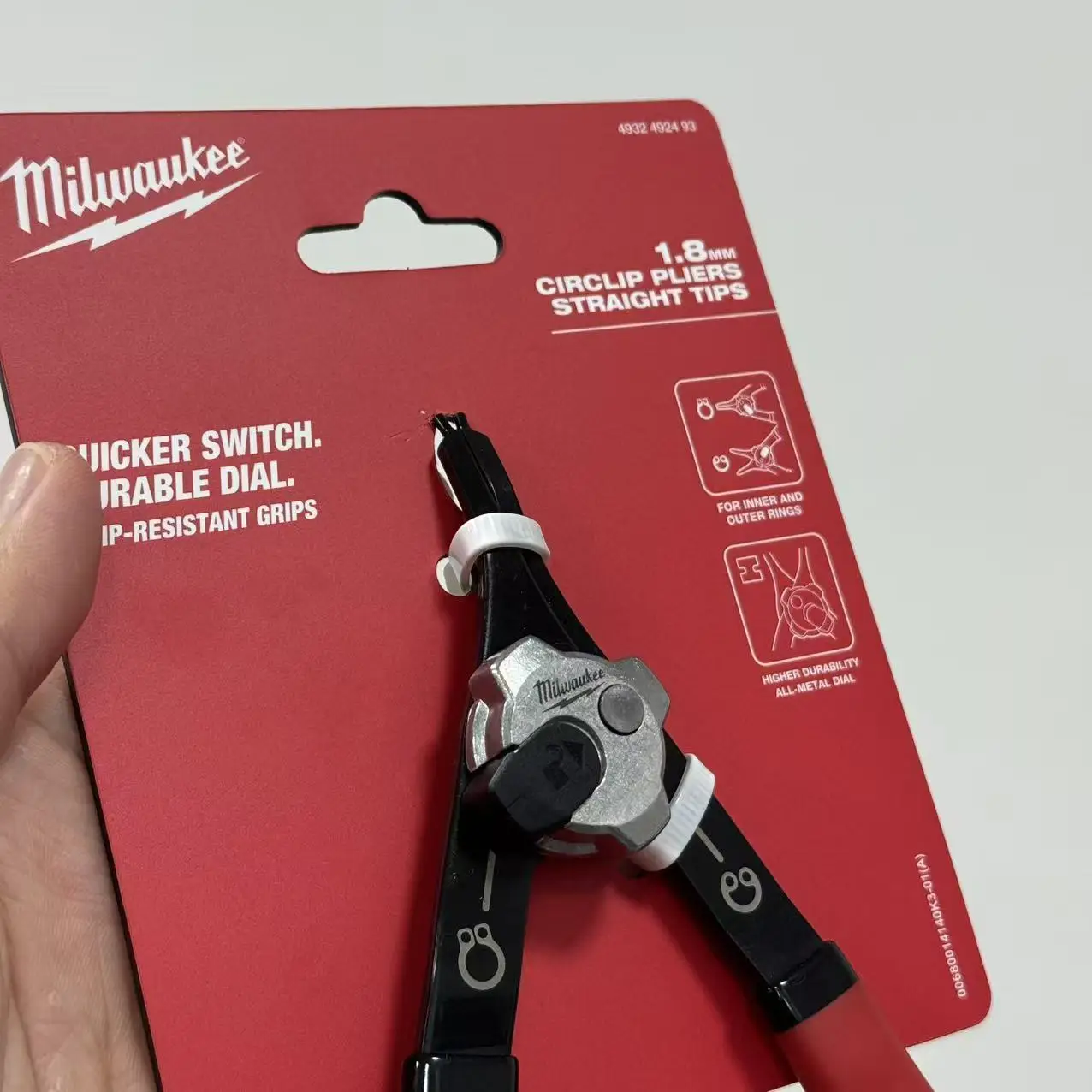 Milwaukee 4932492493/48-22-6536 Convertible Snap Ring Pliers, Red Handle for Automotive & Industrial Circlip Work