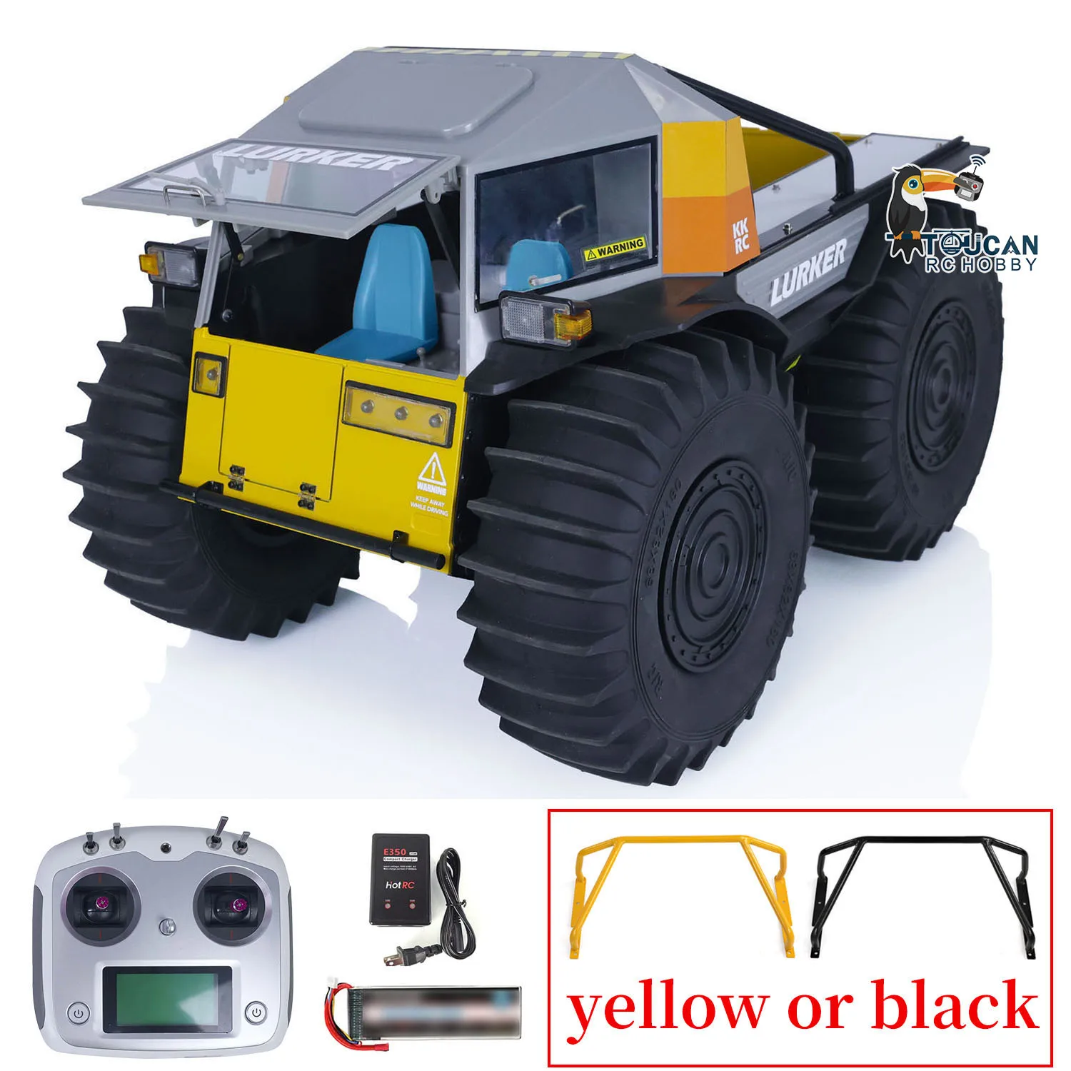 1/10 RC Off-road Vehicle All-terrain Crawler Cars D-E077 Amphibious Remote Control Climbing Car Models Drifting Toys