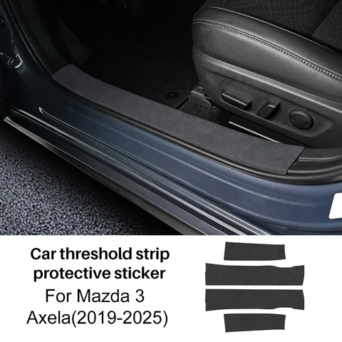 Для Mazda 3 Axela BP 2019 2020 2021 2022 2023 2024 2025 защитная наклейка на передний и задний порог автомобиля, аксессуары для интерьера