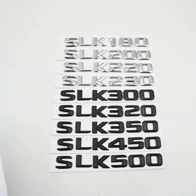 Emblema de Letras e Números para Tampa Traseira de ABS para Mercedes-Benz R170 R171 R172 SLK32 SLK63 SLK55 SLK200 SLK220 SLK230 SLK250 SLK260