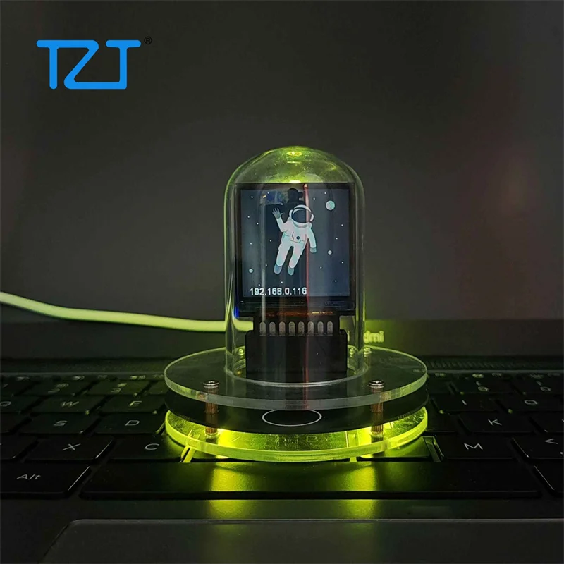 TZT-Réveil à tube lumineux Pseudo GHG01, ornement de bureau, prend en charge les mises à jour automatiques via Wi-Fi