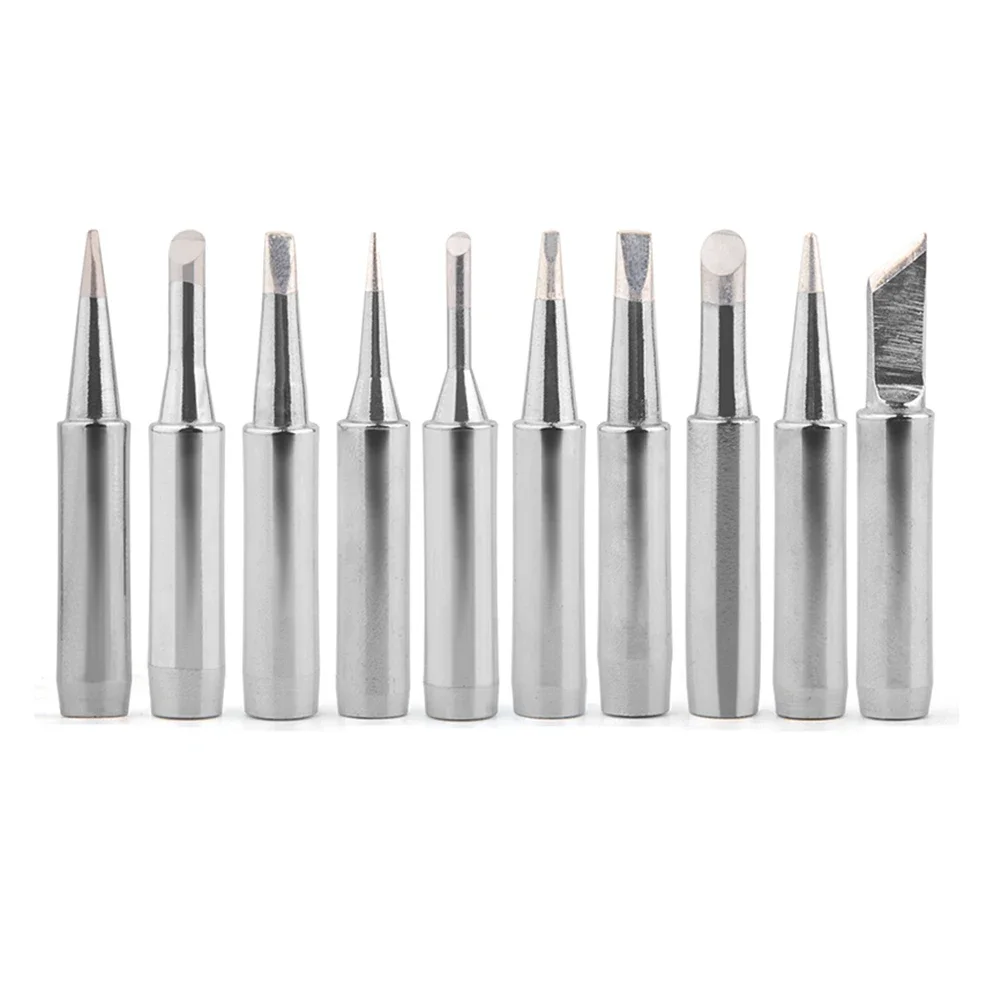 10 Piece Soldering Iron Tip Set 900M-T-I, B,K,1.2D,1.6D,2.4D,3.2D,1C,2C The Iron Head