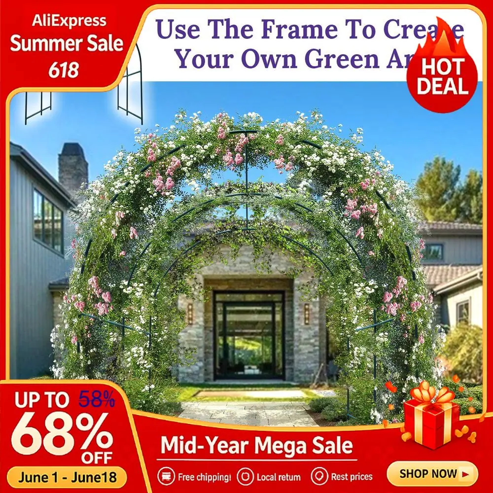 

Large Garden Support Arch Frame Climbing Plant Arch Arbor for Various Climbing Plant Roses Vines Birthday Wedding Party Custom