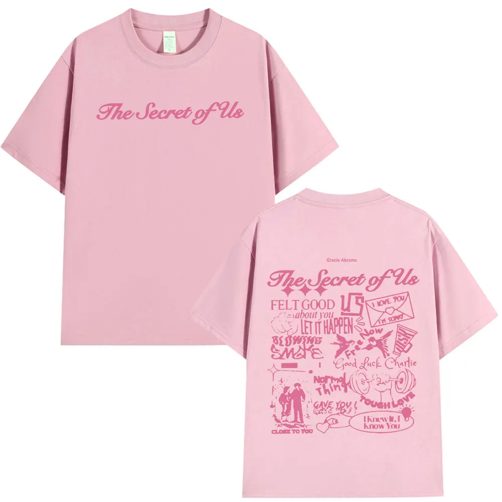 Gracie Abrams The Secret of Us T Shirt Men Women Cotton Casual Short Sleeves T-shirt Fashion Hip Hop Harajuku Oversized T-shirts image 4