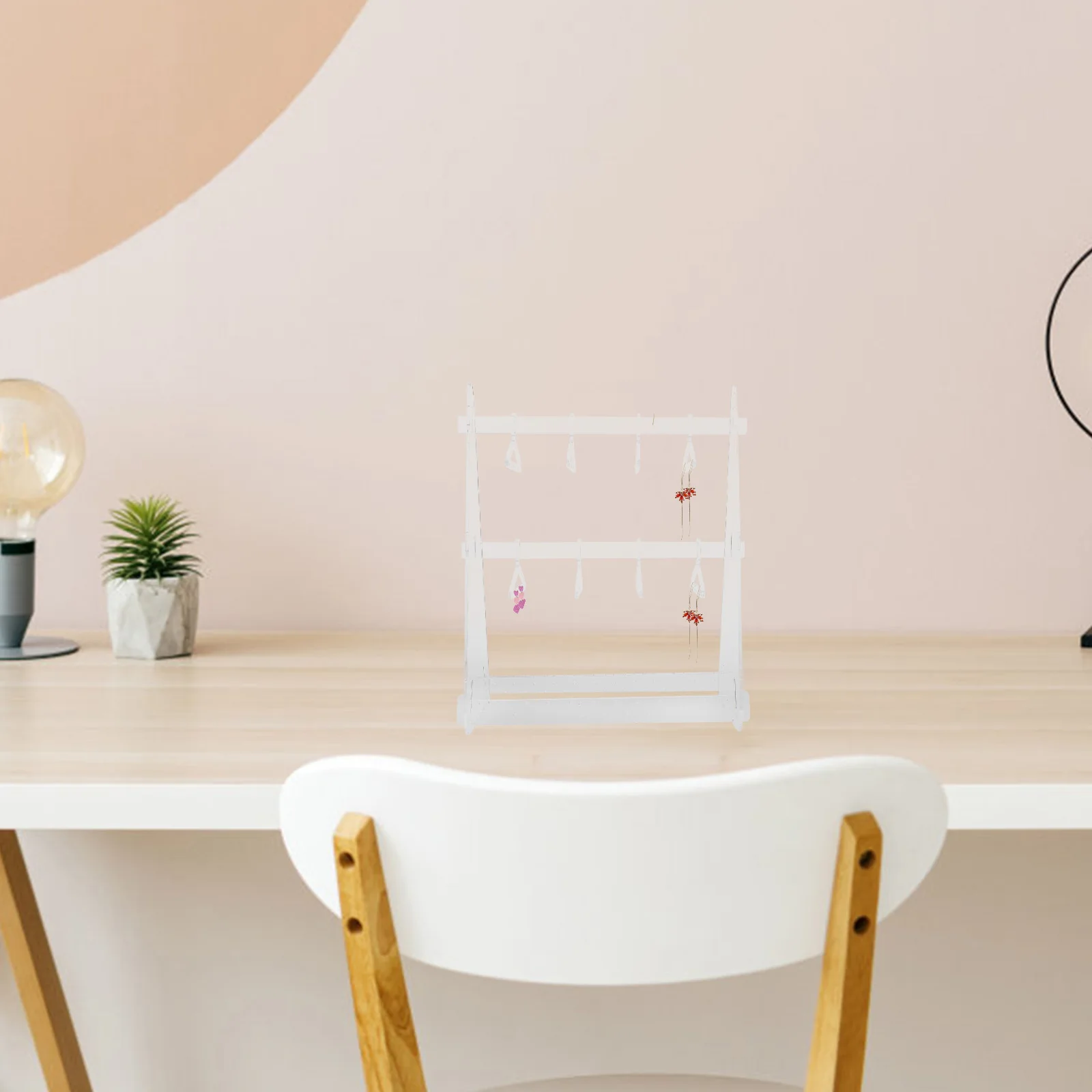 

Transparent Jewelry St Acrylic Earring Holder Necklace Display Rack Delicate ganizer Hanger Desktop Piercing Storage