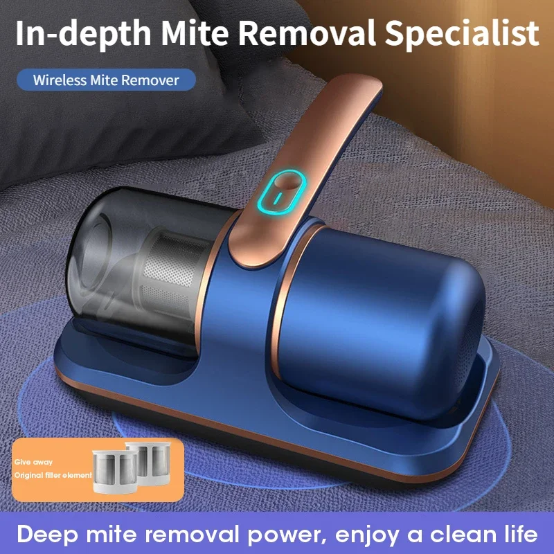 UV Mattress Vacuum Cleaners Mite Removal Instrument 12KPA Handheld Vacuum For Mattress Sofa Detachable Filter Cyclone Suction