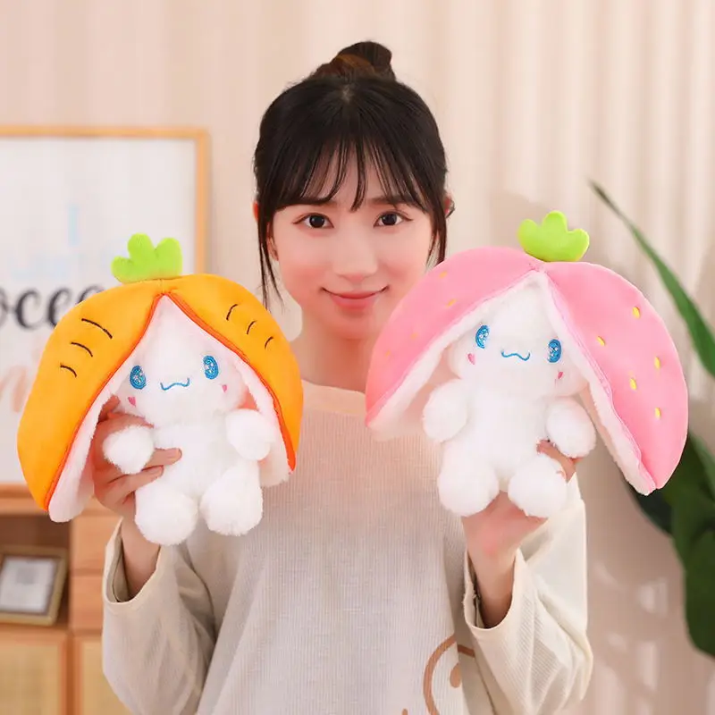 Sanrio Cinnamoroll Cosplay ananas fragola carota carino peluche bambola giocattoli cerniera Design cuscino da tiro decorazione del letto regalo di