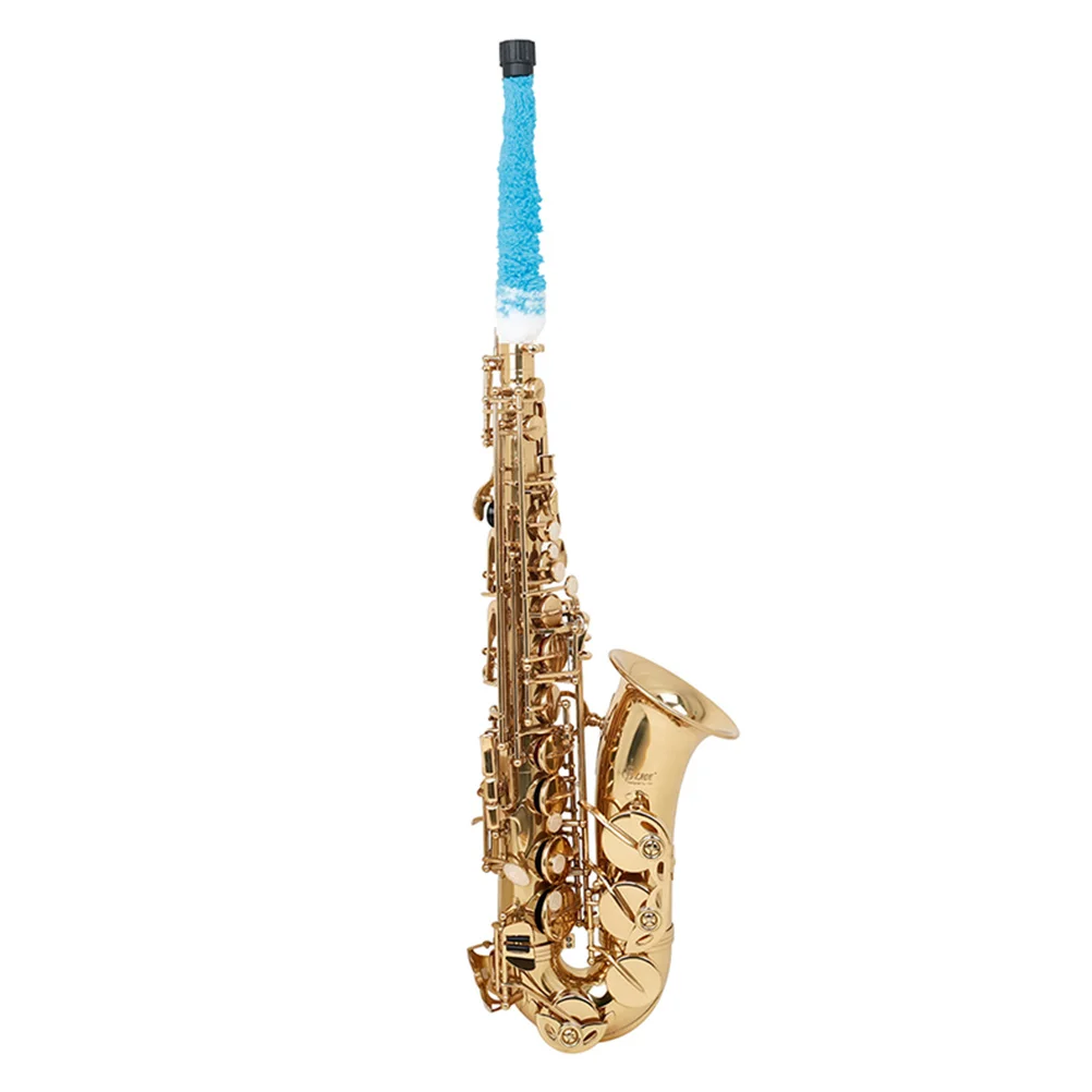 

1pcs Saxophone Cleaning Brush for Alto Tenor Inner Wall Maintenance Red White Blue Fiber Prevents Scratches Portable Swab Cloth