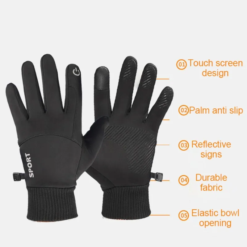 Winter Gloves Waterproof Thermal Sport Glove for Men Women for Running Cycling Driving Hiking Ski Touch Screen Warm Glove