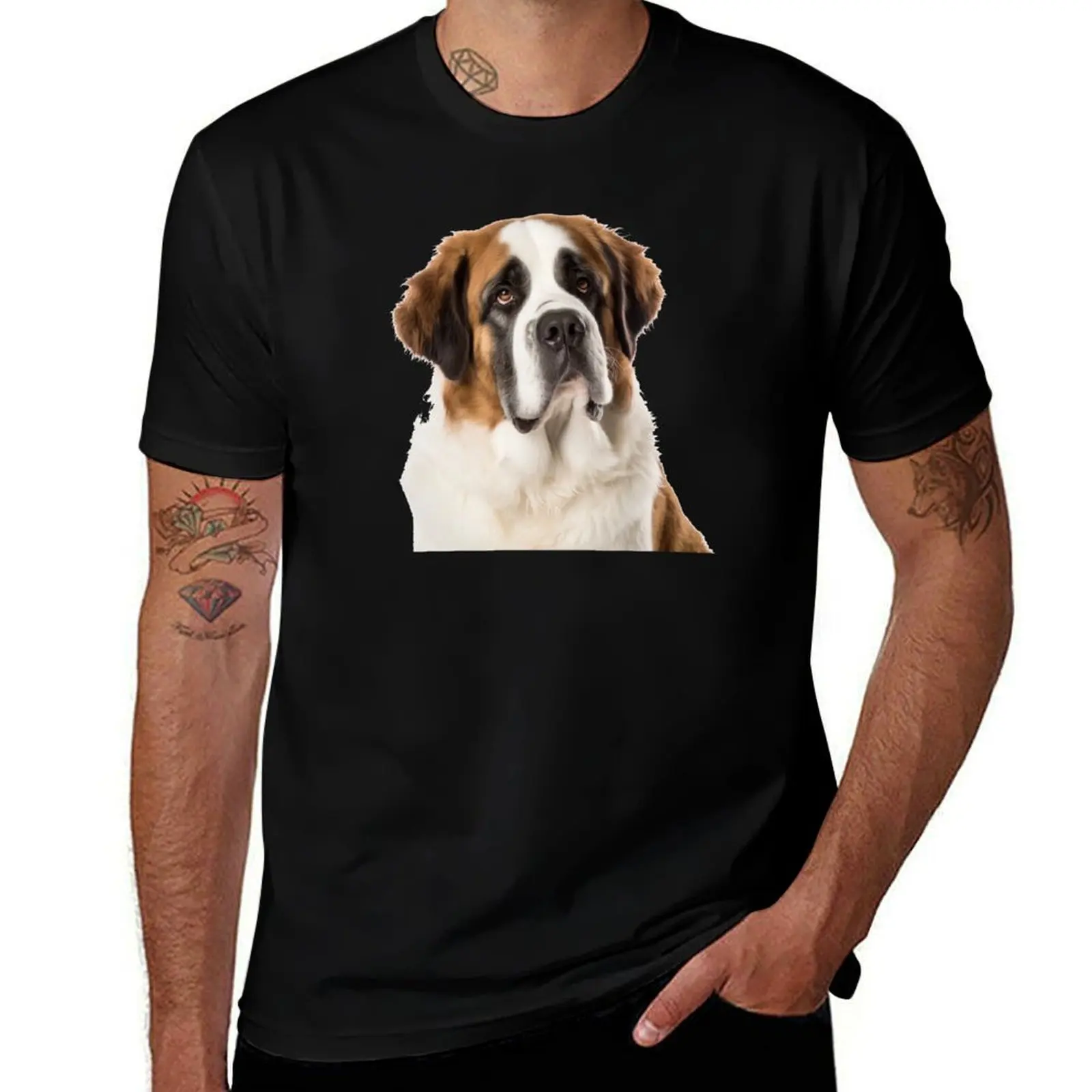 

Saint Bernard T-Shirt anime tshirt t shirt man plain