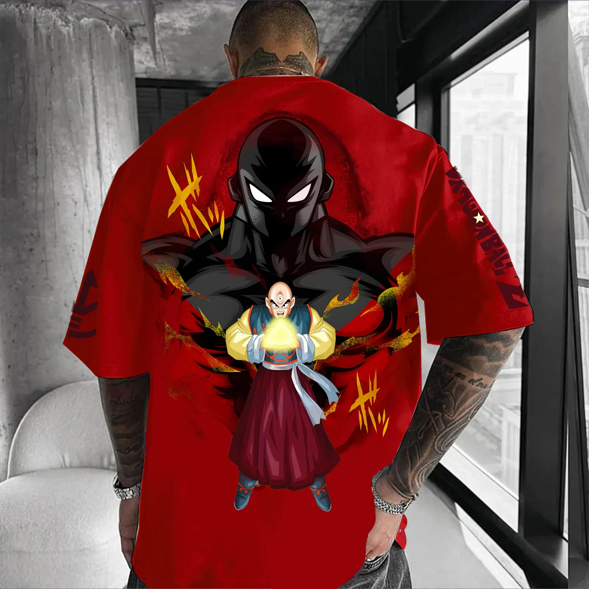 Koszulka Dragon Ball Goku z nadrukiem, bawełniana, z krótkim rękawem, luźny krój amerykański, męska i damska, letnia, oddychająca, sportowa, z okrągłym dekoltem, Ins