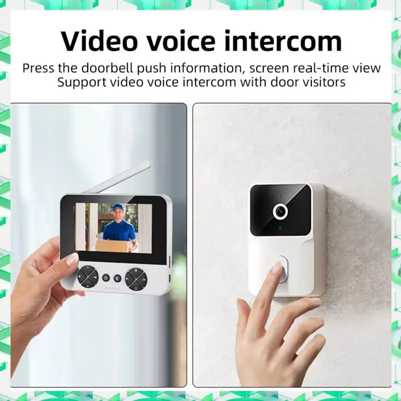 

3C Electron M15 Video Wireless Electronic Doorbell Outdoor Monitoring Video Tape Infrared Night Vision Home Voice Intercom EU-PL
