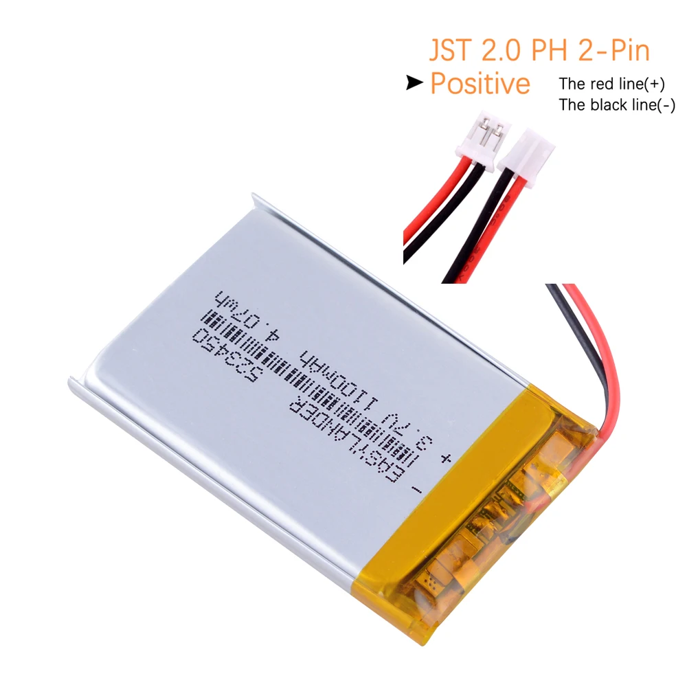 1000mAh 3.7V 523450   Akumulator litowo-jonowy do bezprzewodowych kasków JBL GPS Smart Phone MP4 MP5 Led Lamp Flip column 503450
