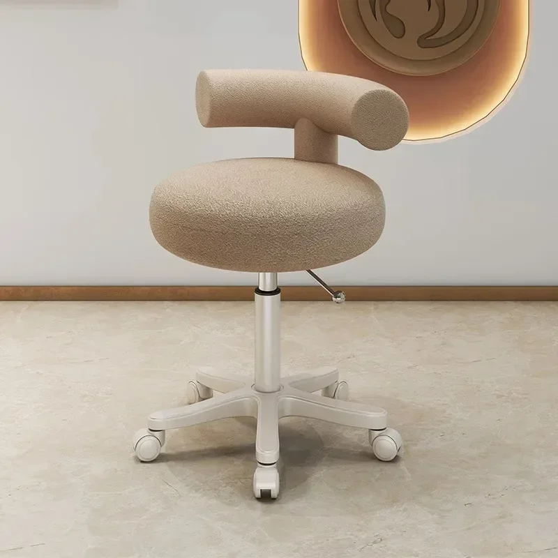 

Hairdresser Rolling Barber Chair Professional Aesthetics Barber Chair Ergonomic Round Silla Barberia Beauty Furniture LJ50BC