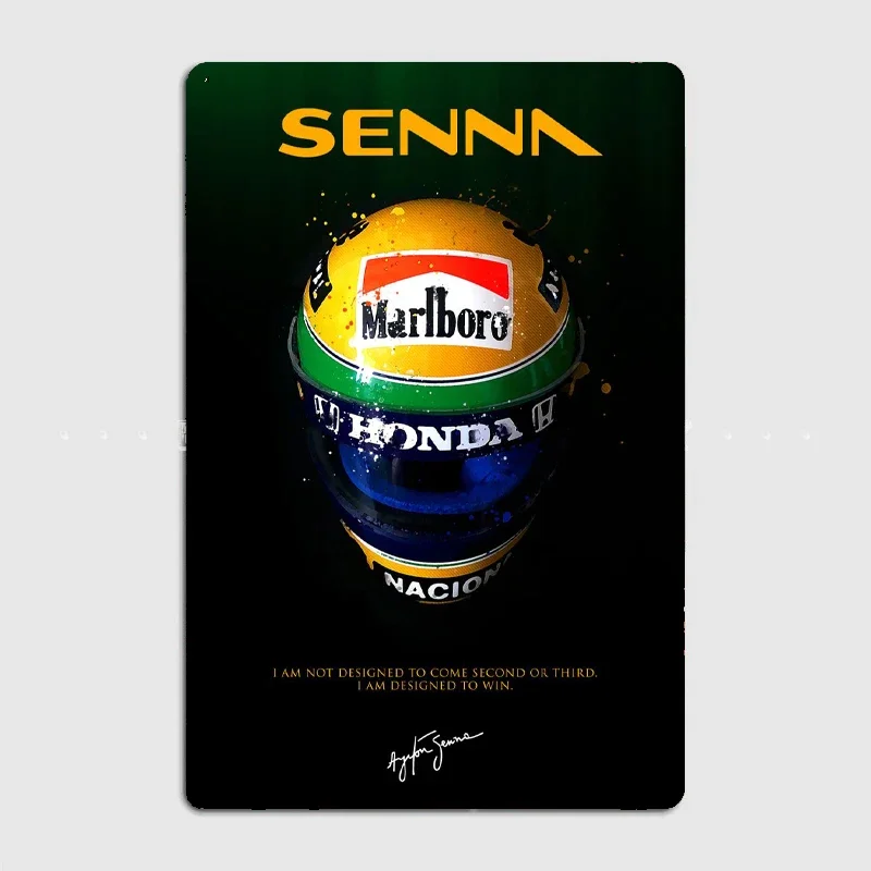 Senna Quote Minimalist Metal Garage Decoration Living Room Cinema Living Room Custom Tin Sign Poster Home Decor