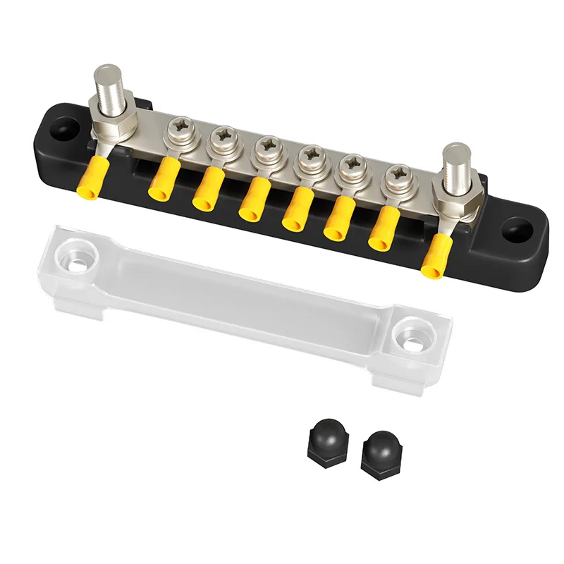 RV yacht single row 6-way Busbar DC 150A high current busbar 48V busbar copper terminal block