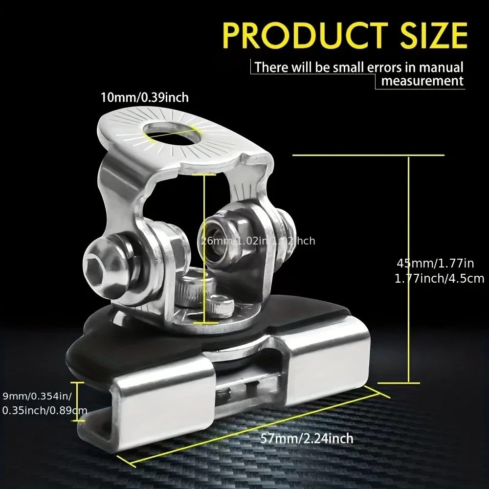 2 مجموعة العالمي LED ضوء العمل الطرق الوعرة هود حامل مشابك مساعد جبل قوس اكسسوارات السيارات مضيئة #6