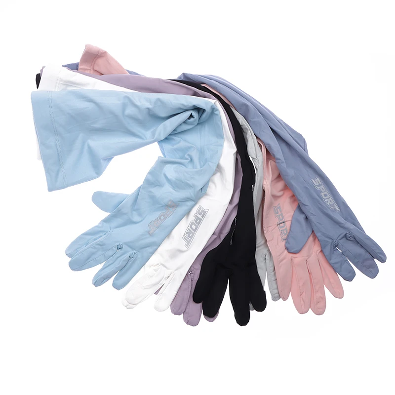 

Ice Silk Sunscreen Sleeve Women's Long Gloves Driving Arm Guard Sleeve Anti-UV Thin Summer Sports Cycling Loose Non-slip Sleeve